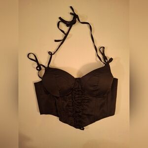 Runaway the label New without tags black corset style top